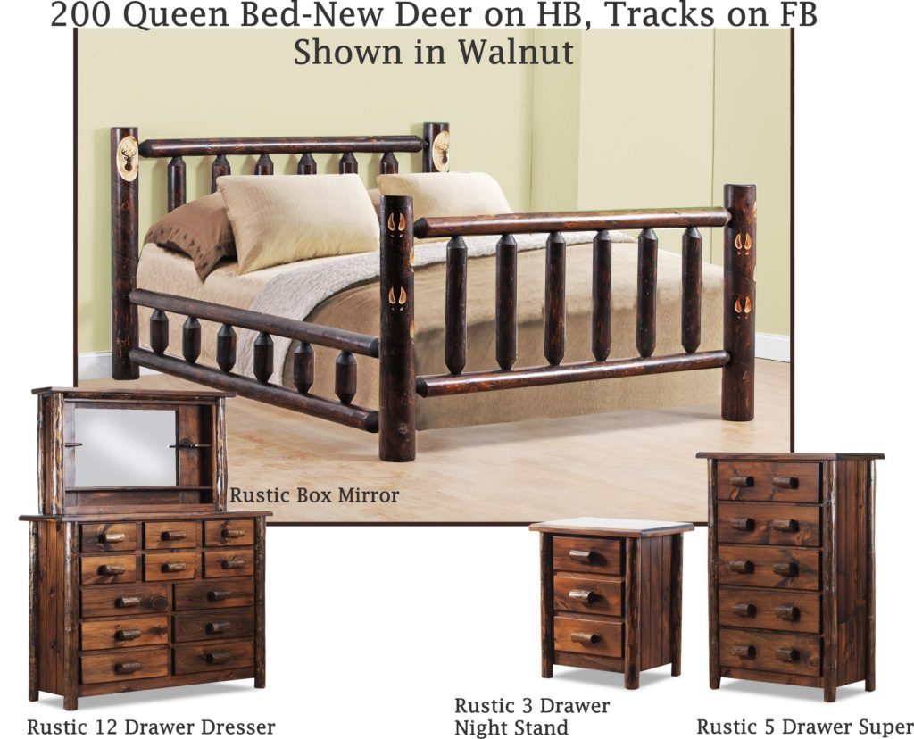 200 Queen Bed-New Deer on HB, Tracks on FB