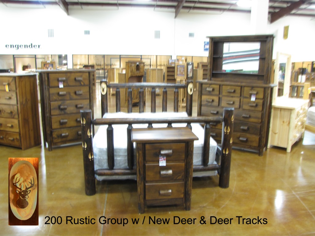 200 Rustic Group w Deer and Tracks
