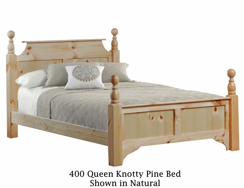 400 Queen Knotty Pine Bed