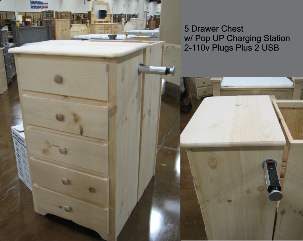 5 Drawer Chest w Charging Station