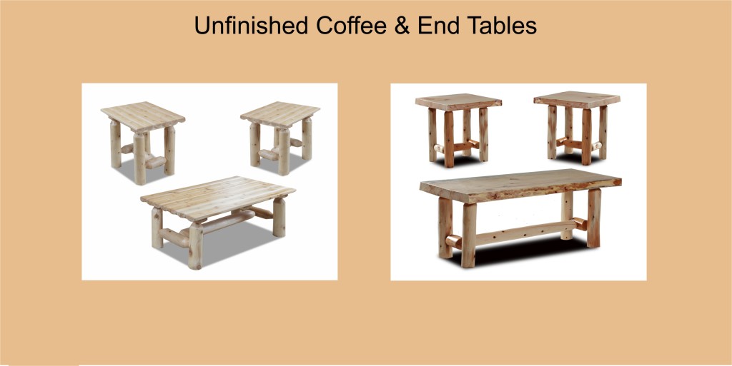 Unfinished Coffee End Tables