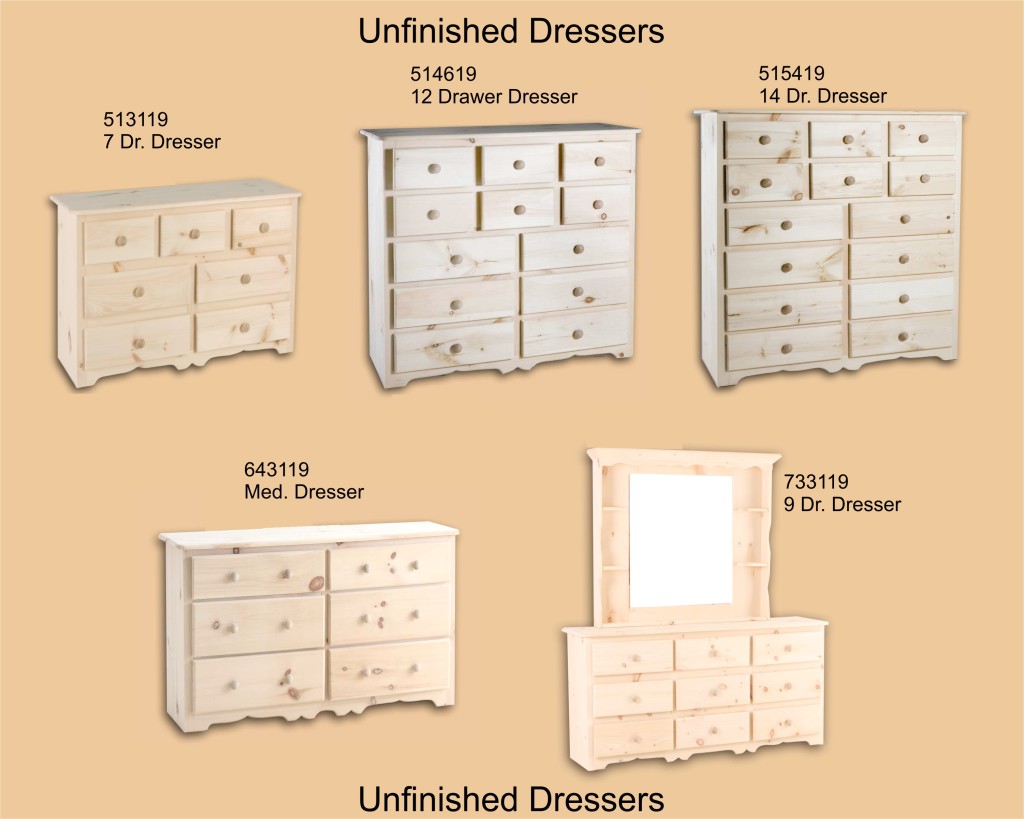 Unfinished Page 7 Dressers